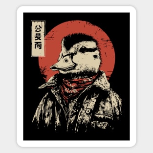 The Duck Rancher Cool Duck with Bandana Art Sticker